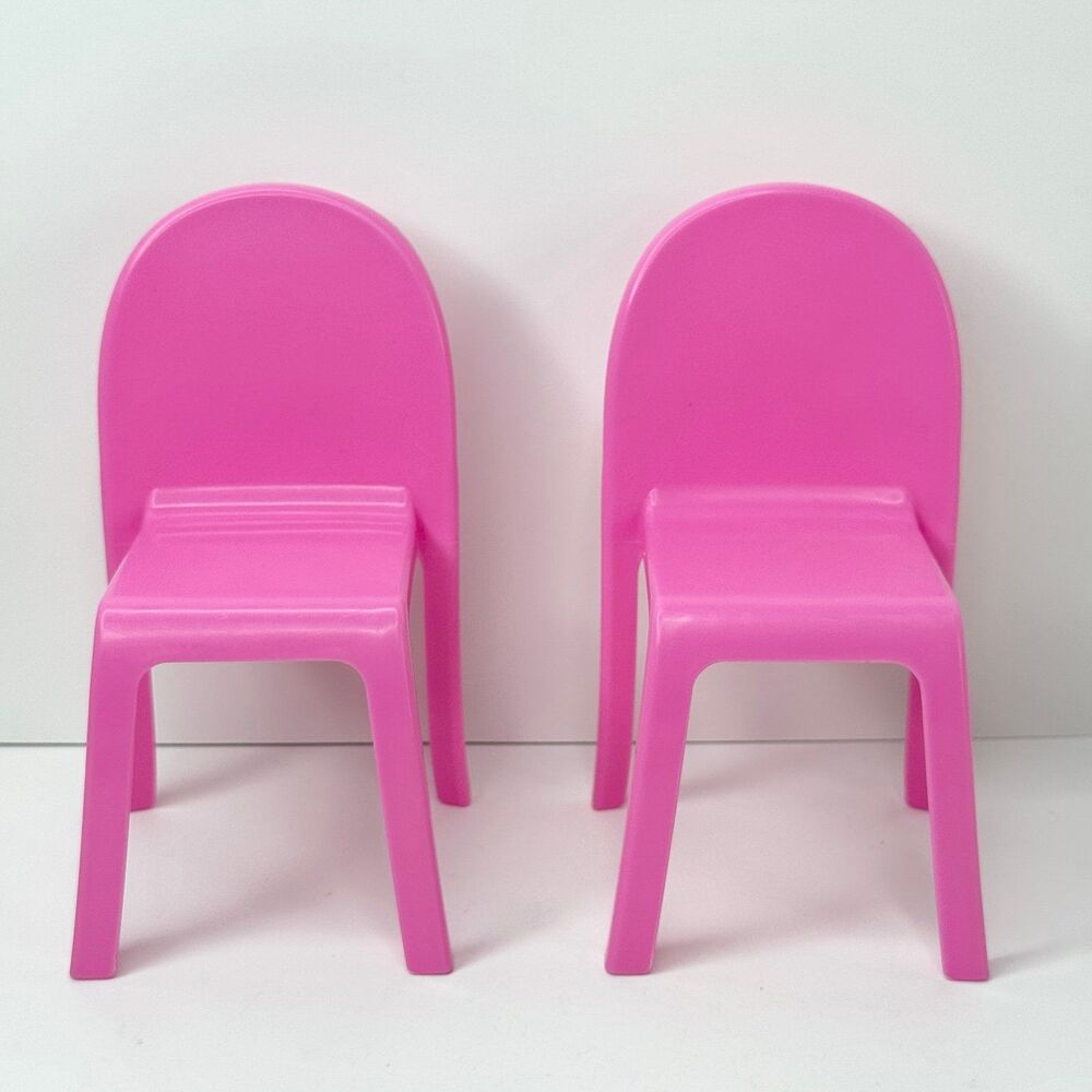 Mattel Barbie Dreamhouse Replacement Chairs 5.25" Set‎ of 2 Pink
